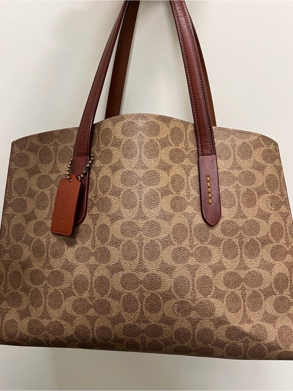 Classic Coach Signature Tote Bag in Brown
